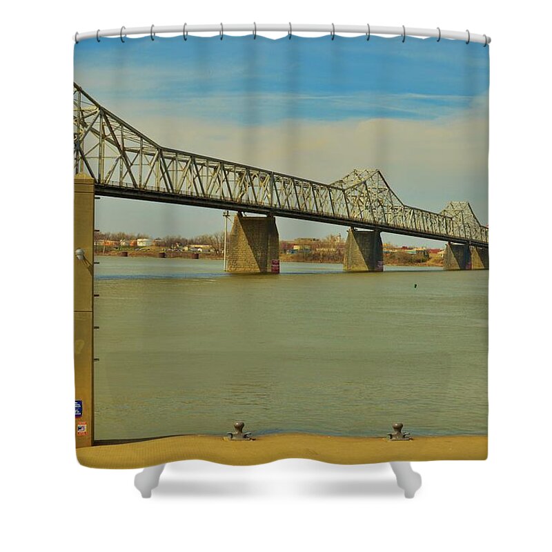 Clark Memorial Bridge Shower Curtain featuring the photograph Clark Memorial bridge Louisville by Stacie Siemsen
