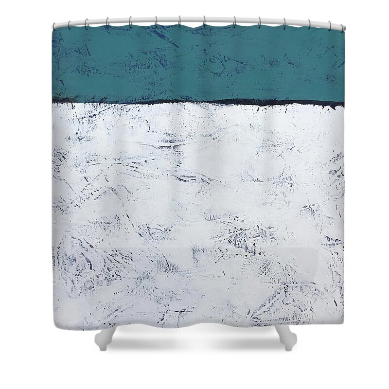 Abstract Shower Curtain featuring the painting Clear And Bright by Carrie MaKenna