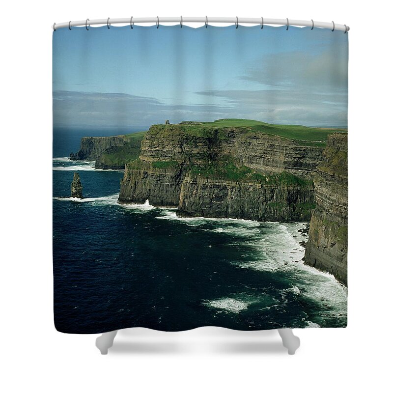 Seascape Shower Curtain featuring the photograph Cliffs Of Moher, County Clare, Ireland by Design Pics