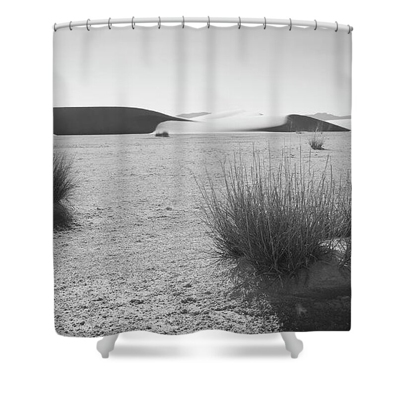 Richard E. Porter Shower Curtain featuring the photograph Clinging to Life - White Sands National Monument, New Mexico by Richard Porter