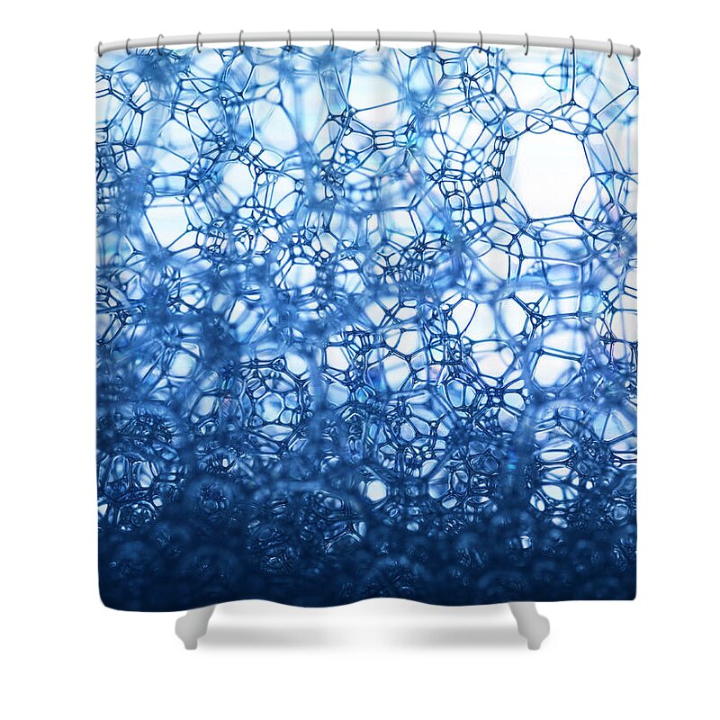 Copenhagen Shower Curtain featuring the photograph Close Up Of Bubbles by Henrik Sorensen