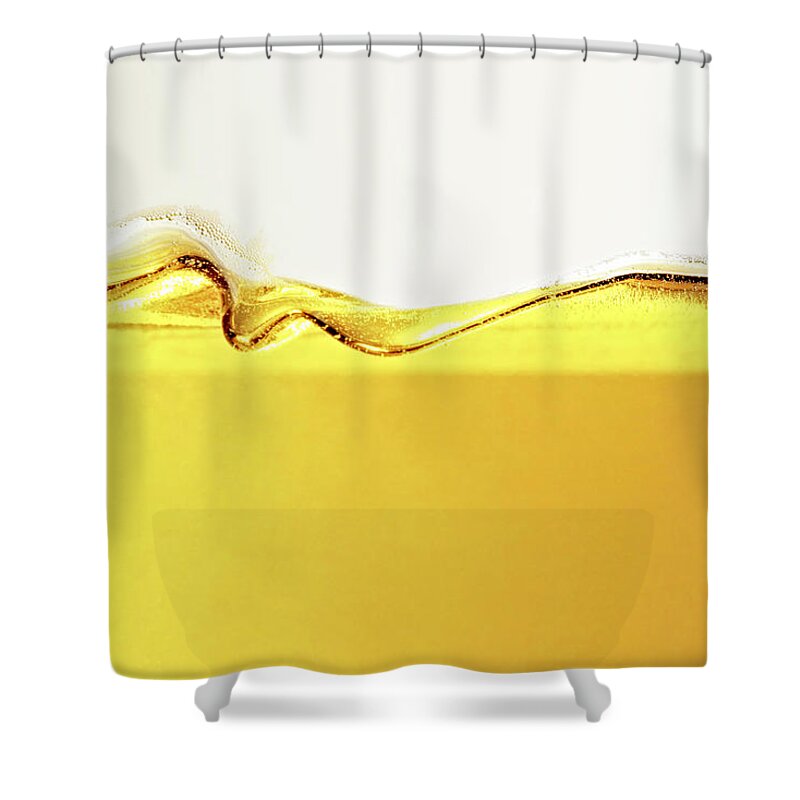 Motion Shower Curtain featuring the photograph Close Up Of Oil In Glass by Cwp