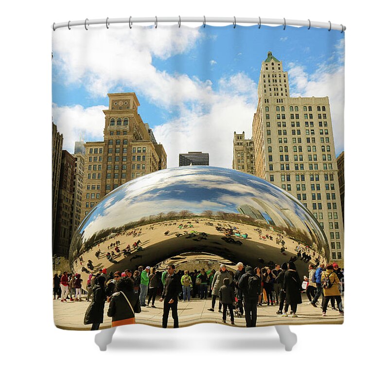 Cloud Gate Shower Curtain featuring the photograph Cloud Gate Chicago by Veronica Batterson
