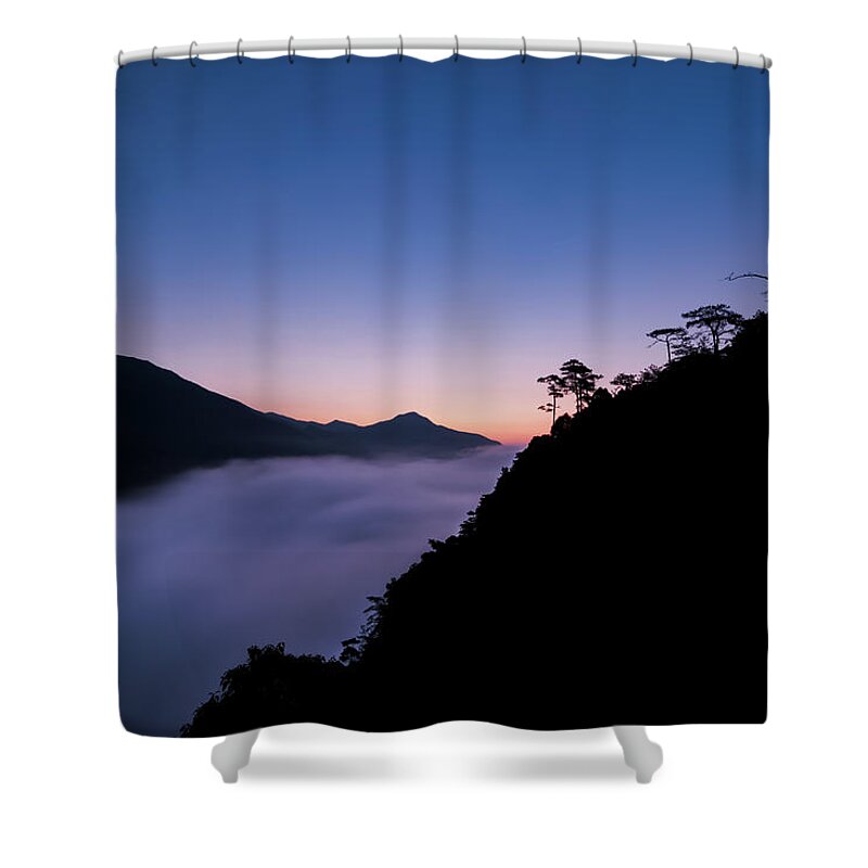 Cloud Shower Curtain featuring the photograph Cloud river twilight by William Dickman