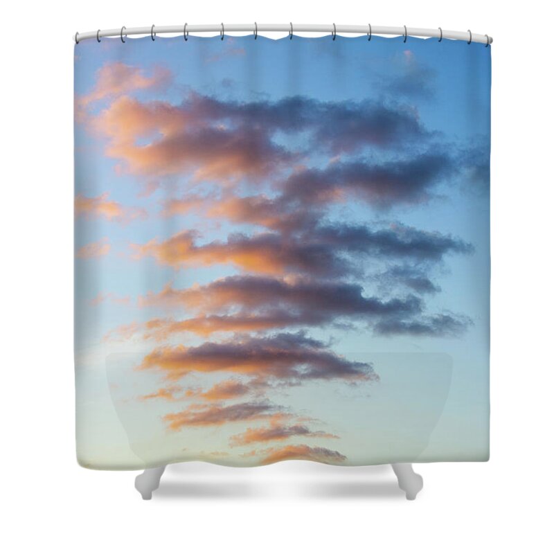 Houston Downtown Clouds Skyline Shower Curtain featuring the photograph Clouds 2 by Rocco Silvestri
