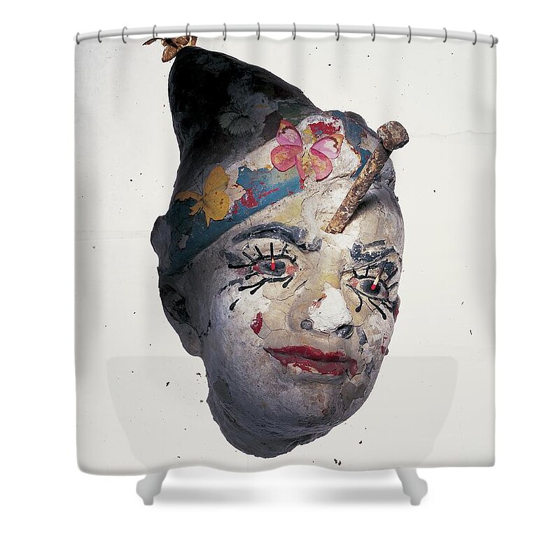 Artificial Shower Curtain featuring the photograph Clown Head by Win-initiative/neleman
