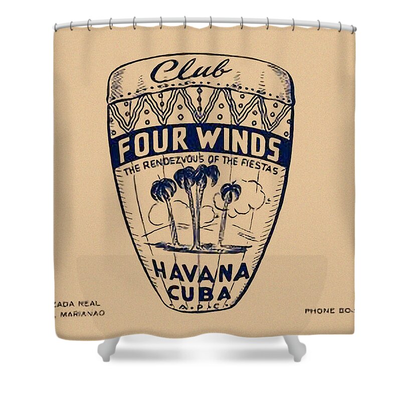 Club Shower Curtain featuring the painting Club Four Winds by Unknown