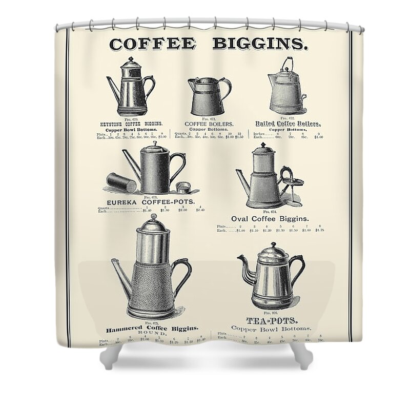 Coffee Shower Curtain featuring the painting Coffee Biggins by Unknown