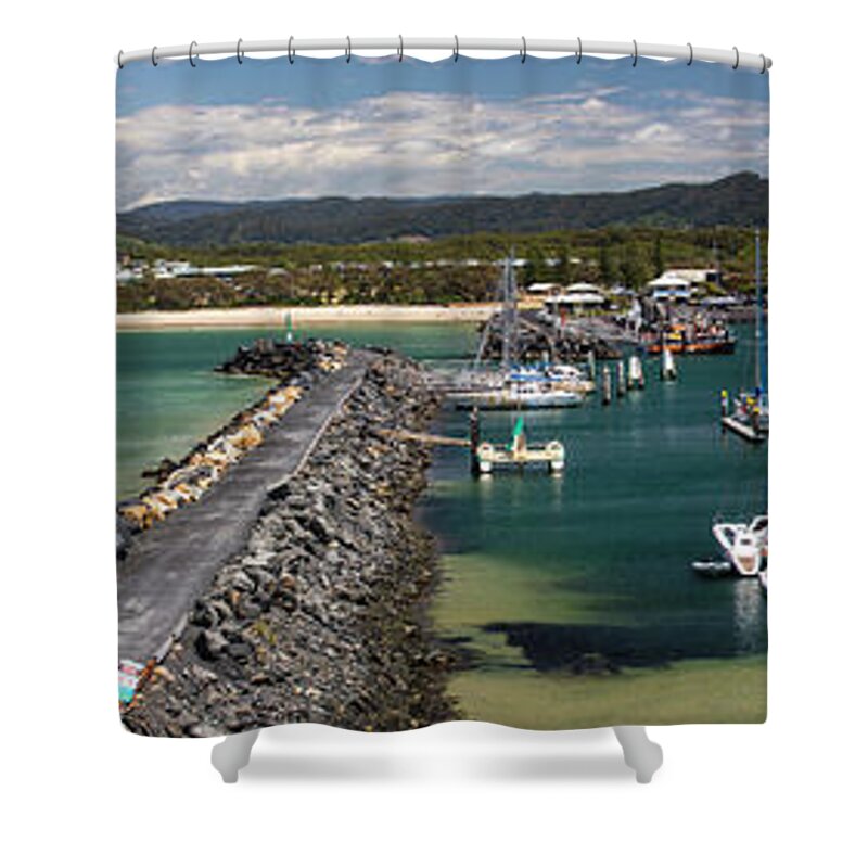Coffs Harbour Panorama Shower Curtain featuring the photograph Coffs Harbour panorama by Sheila Smart Fine Art Photography
