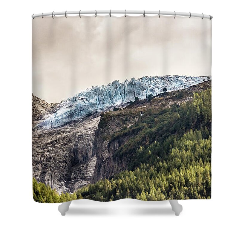 Glacier Shower Curtain featuring the photograph Cold Heart of the Mountain by Pavel Melnikov
