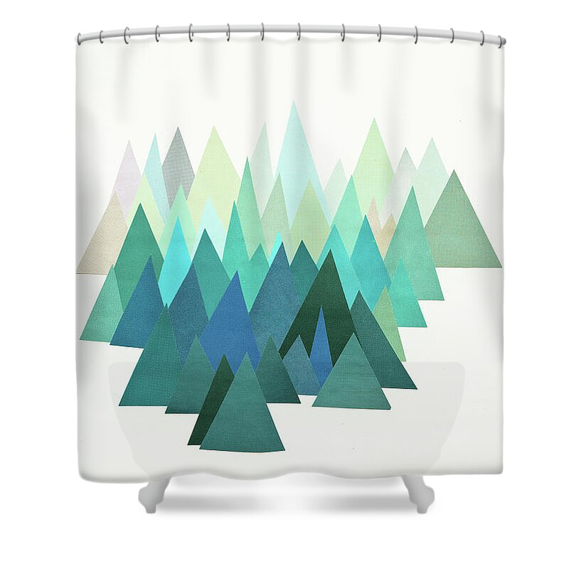 Light and Airy Mountain Shower Curtains