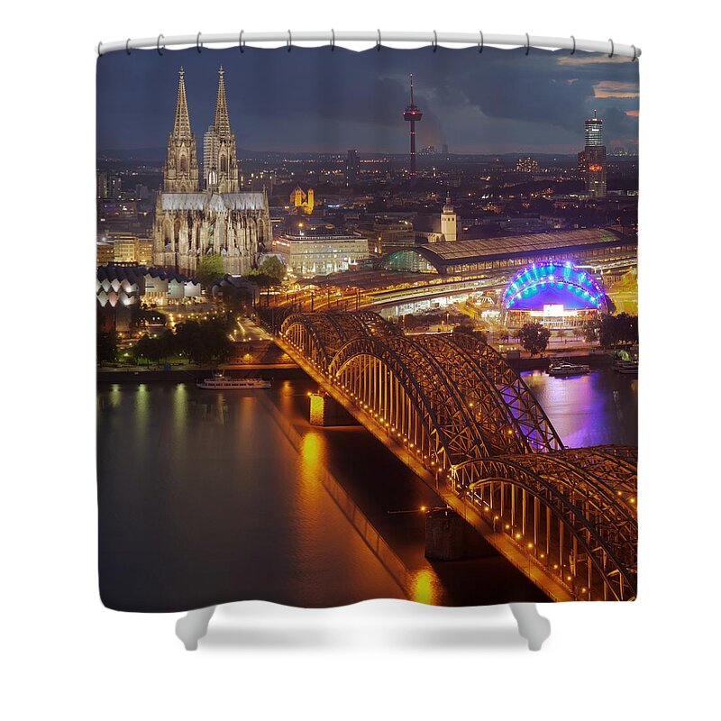 Gothic Style Shower Curtain featuring the photograph Cologne by Thomassaupe