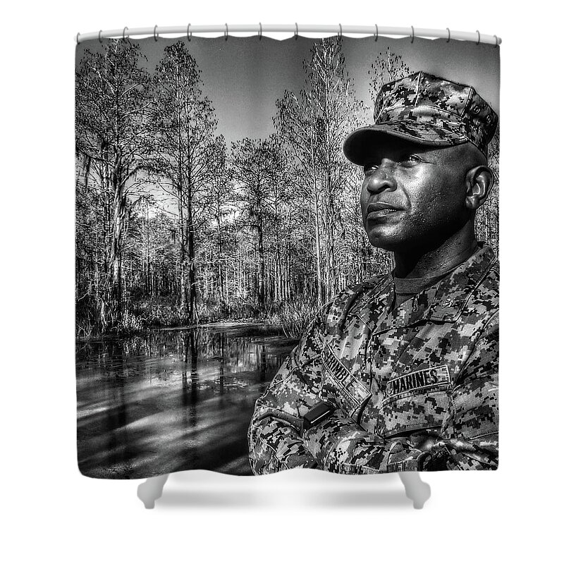  Shower Curtain featuring the photograph colonel Trimble 2 by Al Harden