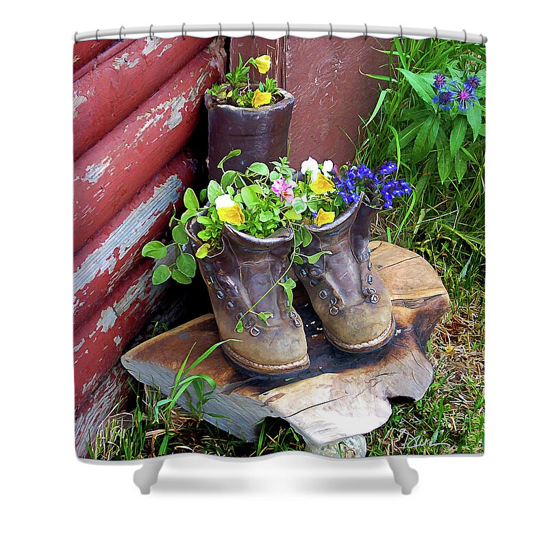 Wildflowers Shower Curtain featuring the photograph Colorado Vase by Peggy Dietz