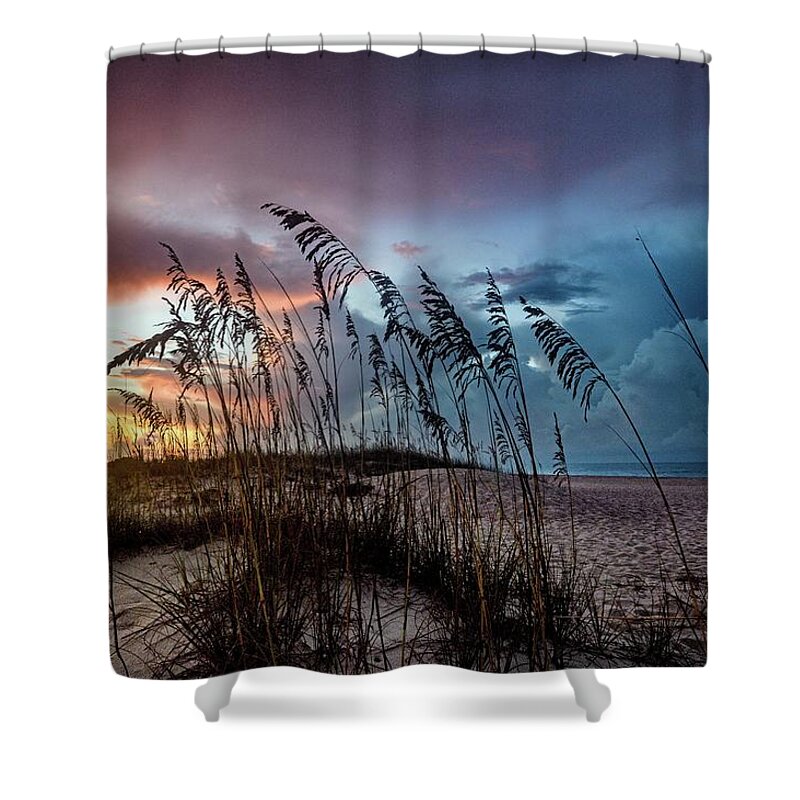 Alabama Shower Curtain featuring the photograph Colorful Sky at Dawn DSC_0220 V2 by Michael Thomas