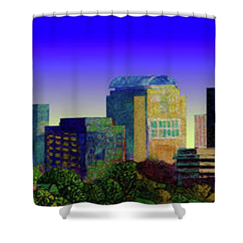 Columbia Shower Curtain featuring the mixed media Columbia by Joe Roache