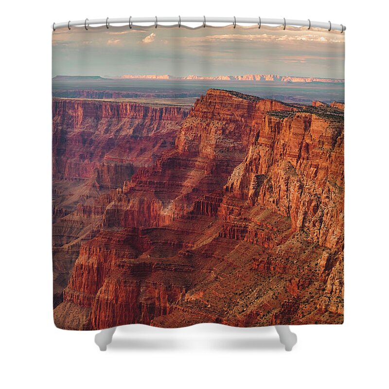 Grand Shower Curtain featuring the photograph Comanche Point by Peter Hull