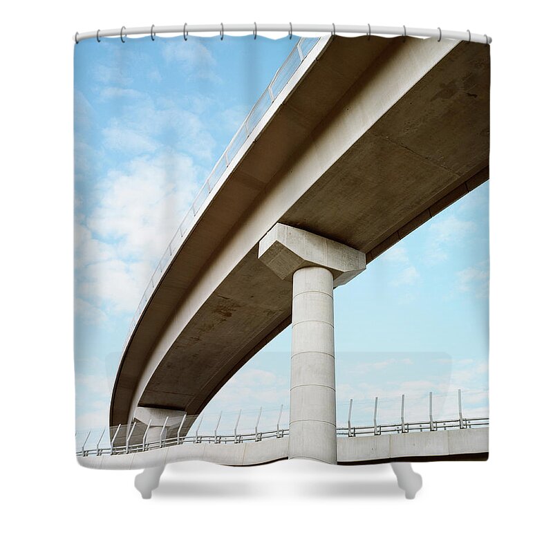 Built Structure Shower Curtain featuring the photograph Concrete Flyover by Michael Hall
