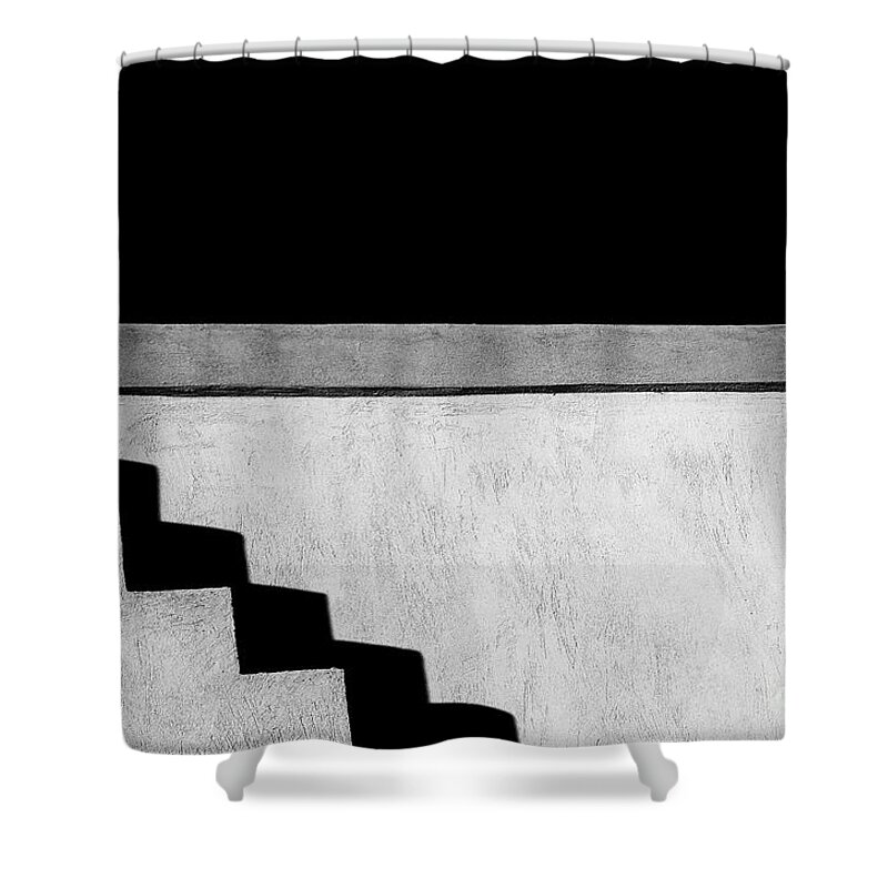 Steps Shower Curtain featuring the photograph Concrete Steps And Shadow, Puglia, Italy by Giuliana Angelucci