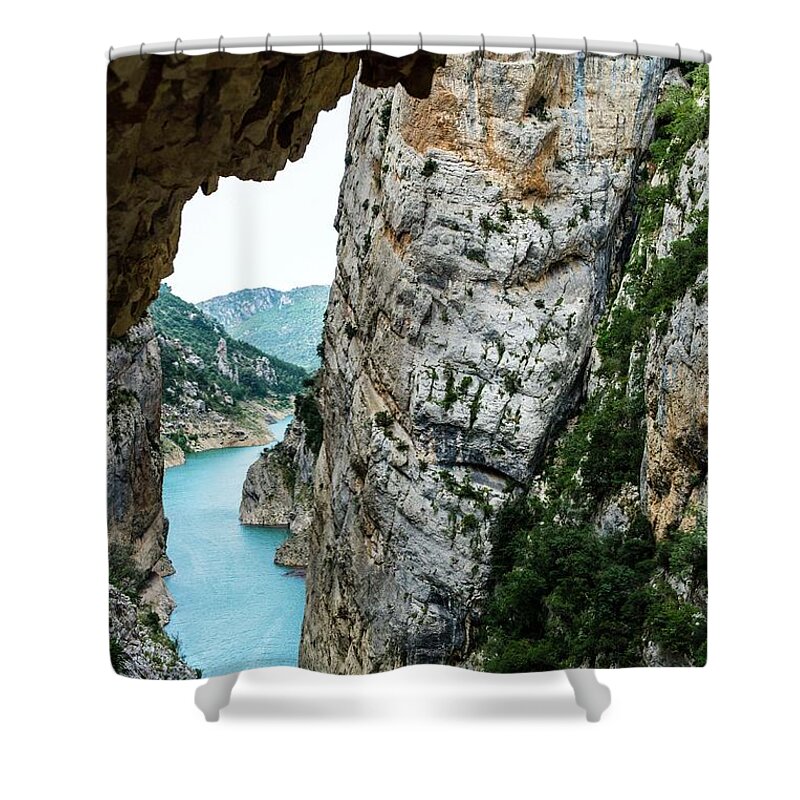 Scenics Shower Curtain featuring the photograph Congost De Mont-rebei by Carlos Sanchez Pereyra