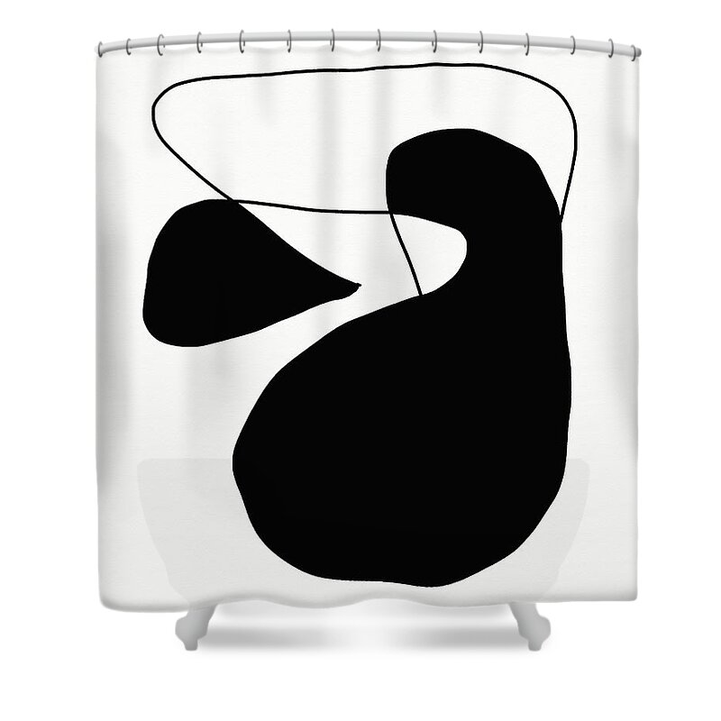 Modern Shower Curtain featuring the mixed media Connections 2- Art by Linda Woods by Linda Woods