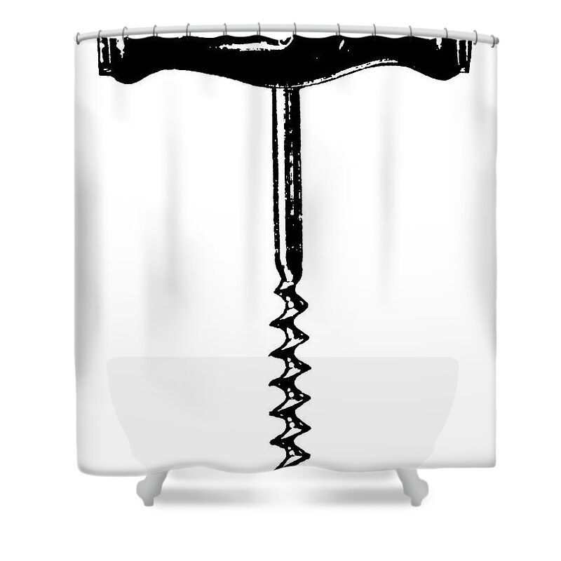 Corkscrew Shower Curtain featuring the digital art Corkscrew by Nicoolay
