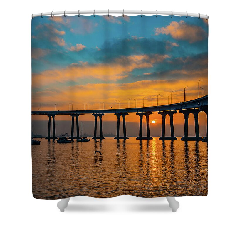 Coronado Shower Curtain featuring the photograph Coronado Sunrise by Local Snaps Photography