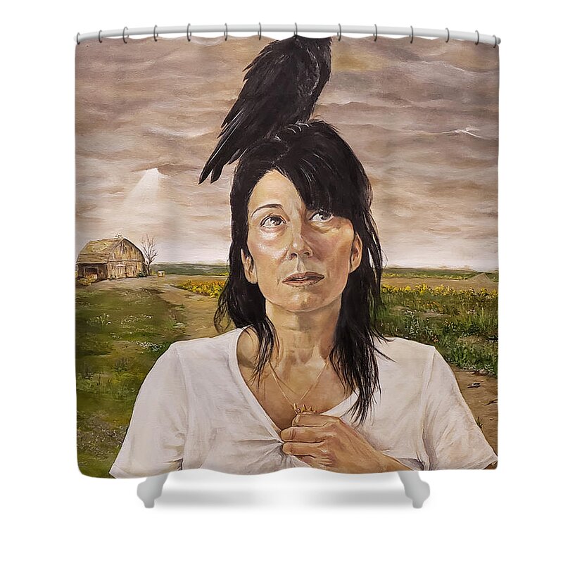Mythology Shower Curtain featuring the painting Coronis by James Andrews