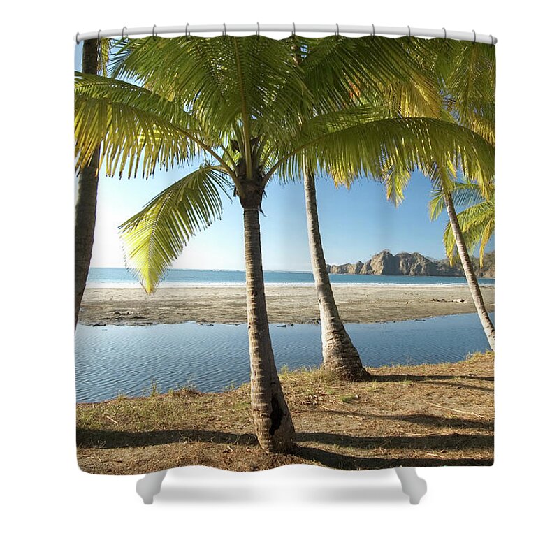 Scenics Shower Curtain featuring the photograph Costa Rica, Tropical Beach by John Coletti