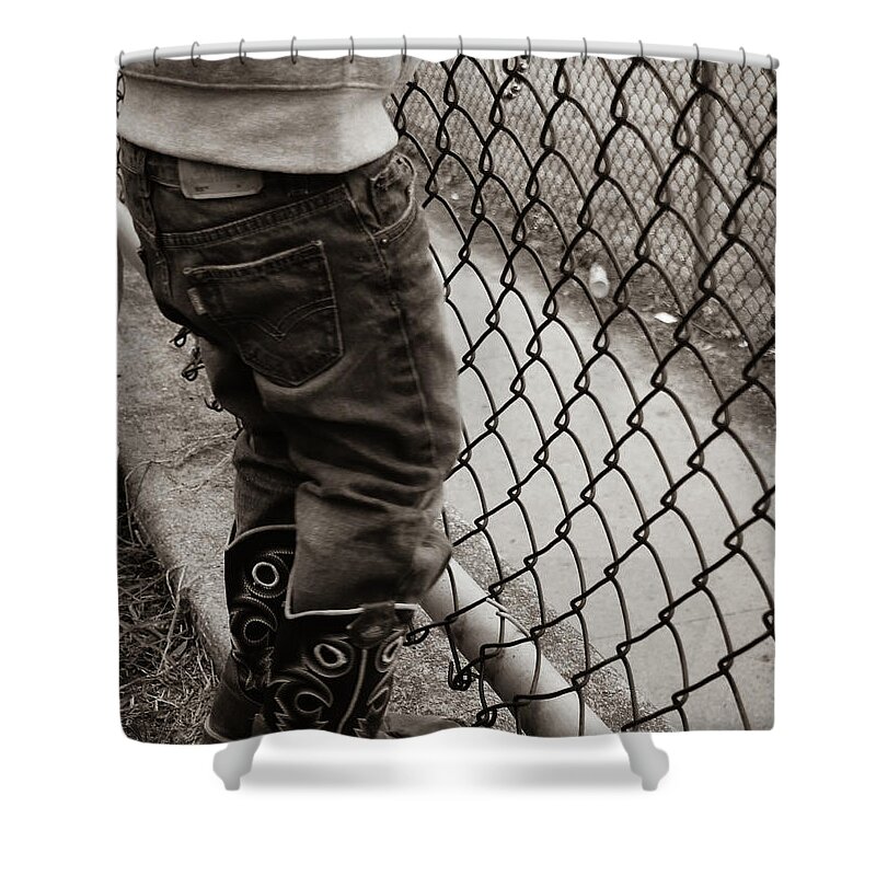 Country Boy Shower Curtain featuring the photograph Country Boy by Michelle Wittensoldner