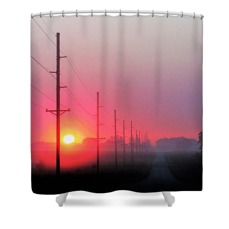 Sunrise Shower Curtain featuring the photograph Country Sunrise by Lori Frisch