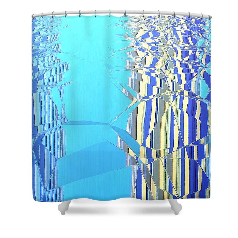 500 Views Shower Curtain featuring the photograph Cracked Ice by Jenny Revitz Soper