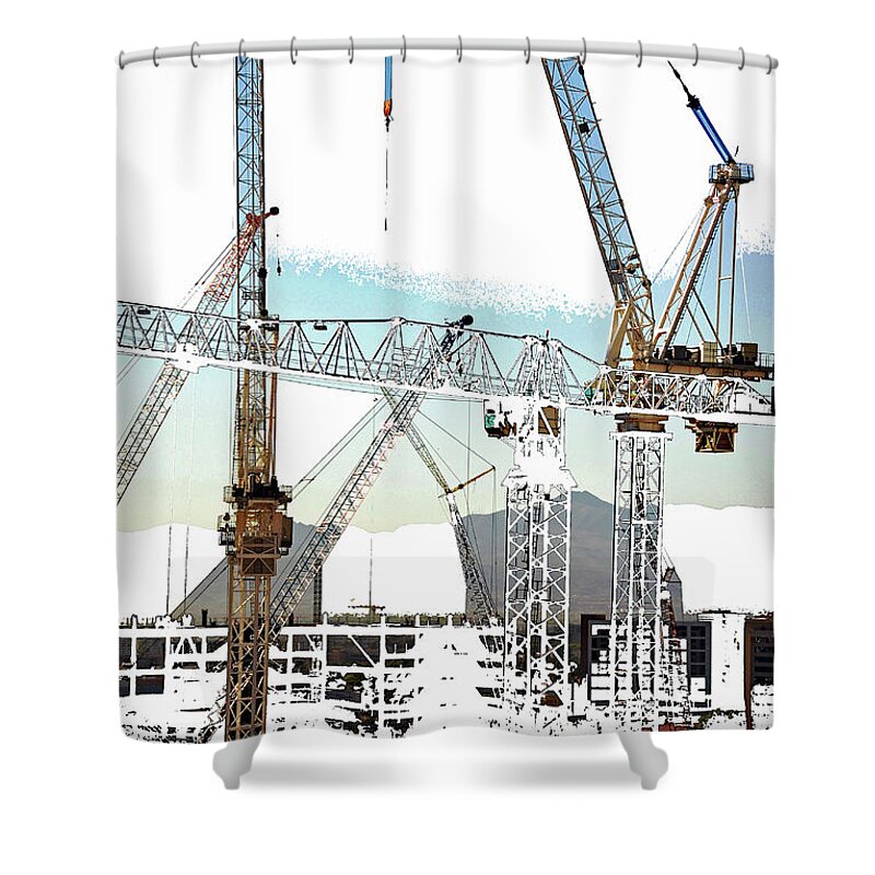 Cranes Shower Curtain featuring the photograph Cranes by John Schneider
