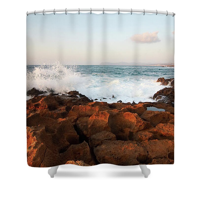 Scenics Shower Curtain featuring the photograph Creek Coastline by Wingmar