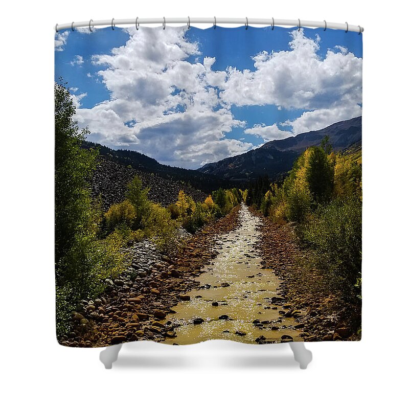 Colorado Shower Curtain featuring the photograph Creek in Colorado by Elizabeth M