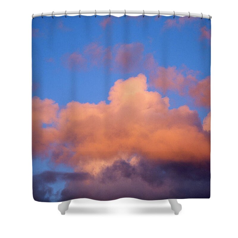 Tranquility Shower Curtain featuring the photograph Cumulus Clouds In Sky At Sunset by Andrew Holt