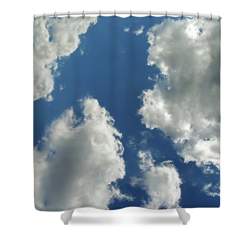 Scenics Shower Curtain featuring the photograph Cumulus Clouds by Richard Newstead