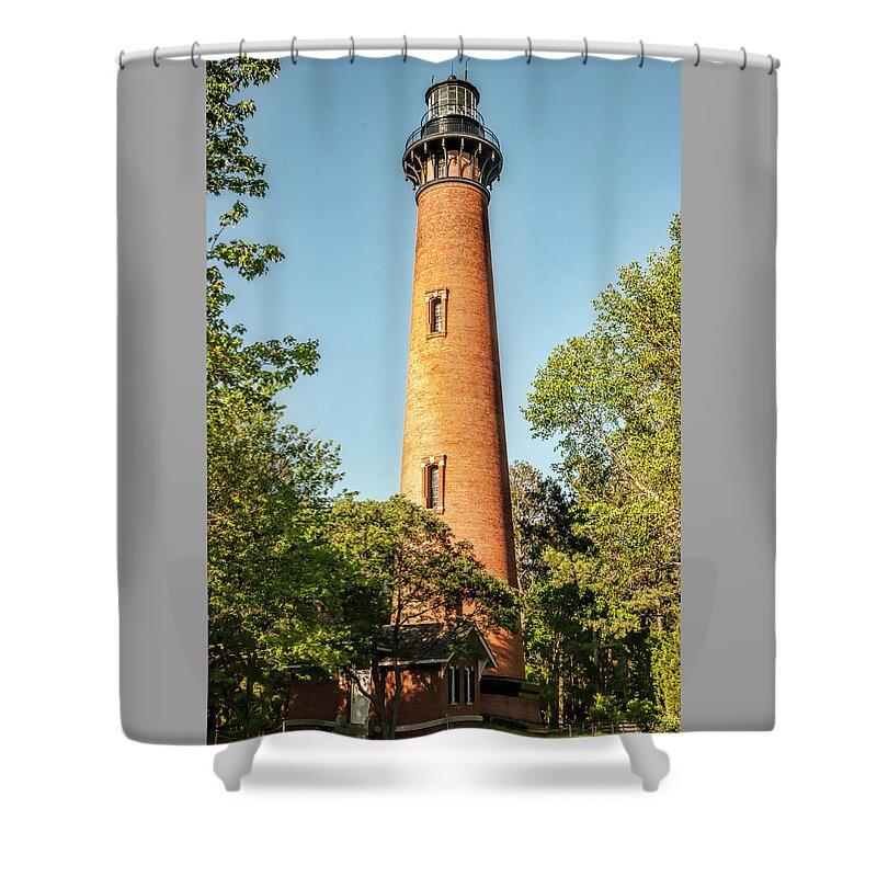 Currituck Beach Lighthouse Shower Curtain featuring the photograph Currituck Beach Lighthouse by Phyllis Taylor