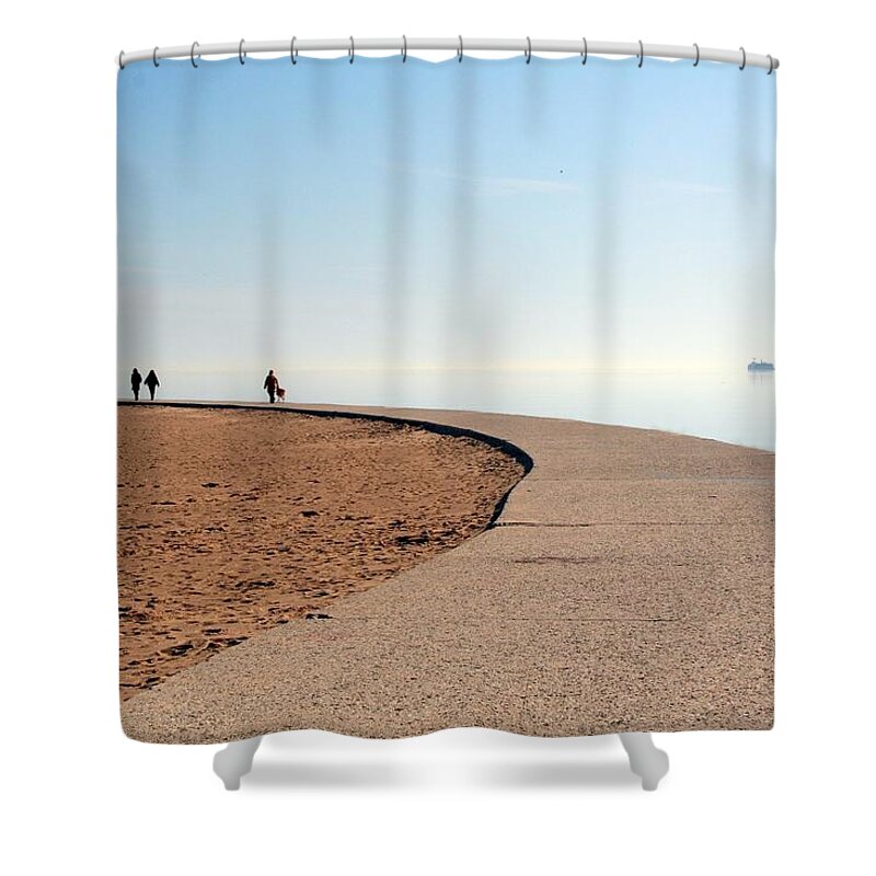 Curve Shower Curtain featuring the photograph Curved Pathway by J.castro