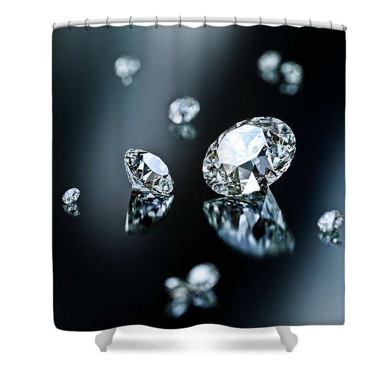Luxury Shower Curtain featuring the digital art Cut Diamonds by Doug Armand