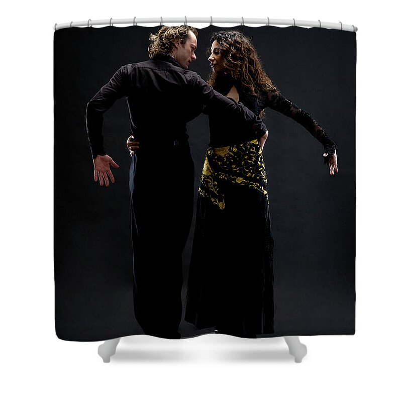 Mid Adult Women Shower Curtain featuring the photograph Dancers by David Sacks