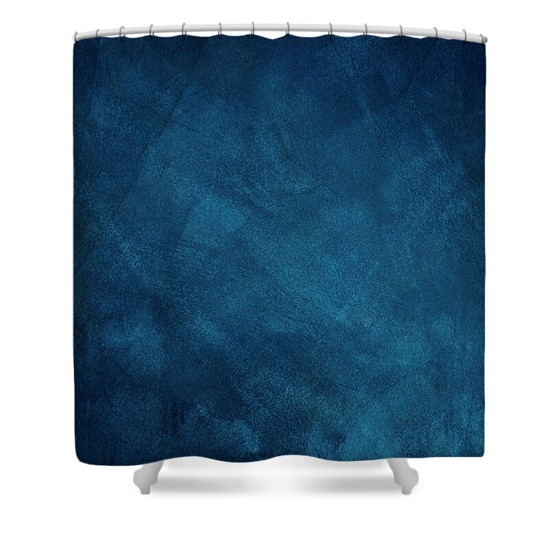 Cool Attitude Shower Curtain featuring the photograph Dark Blue Grunge Background by Caracterdesign