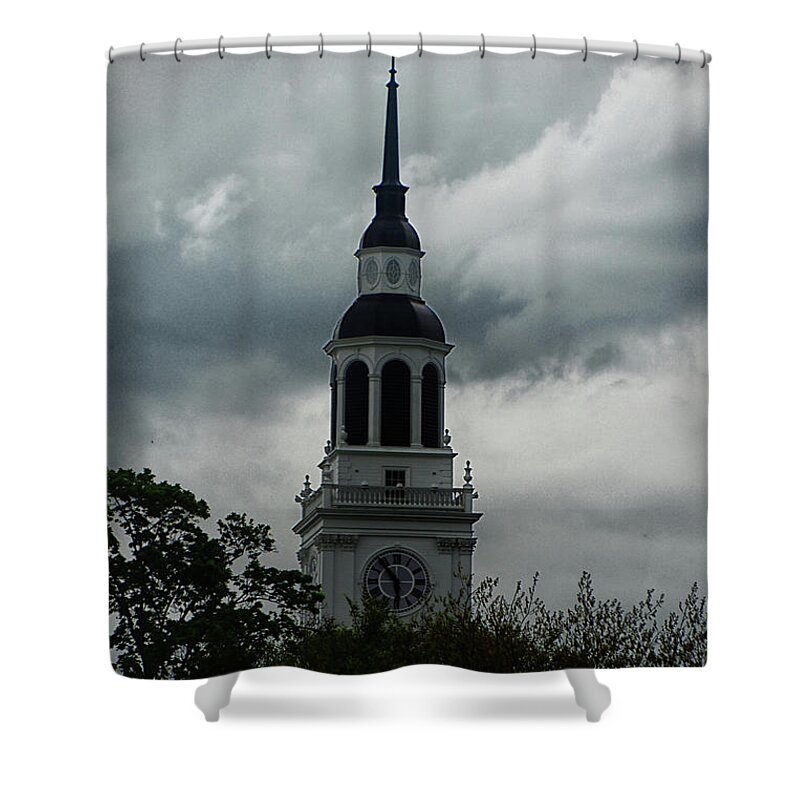 Dartmouth College's Clock Tower Shower Curtain featuring the photograph Dartmouth College's Clock Tower by Raymond Salani III