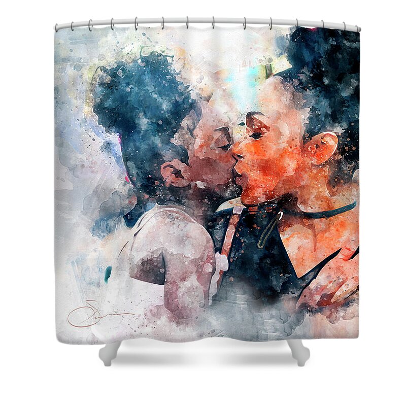 Love Shower Curtain featuring the digital art Daughter Love by Rob Smith's