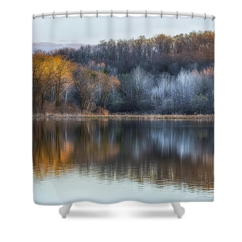 Reflection Shower Curtain featuring the photograph Daybreak by Brad Bellisle
