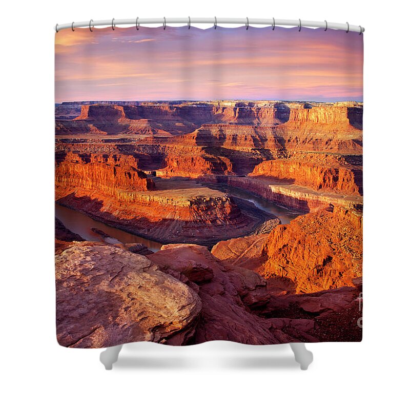 America Shower Curtain featuring the photograph Dead Horse Point View by Brian Jannsen