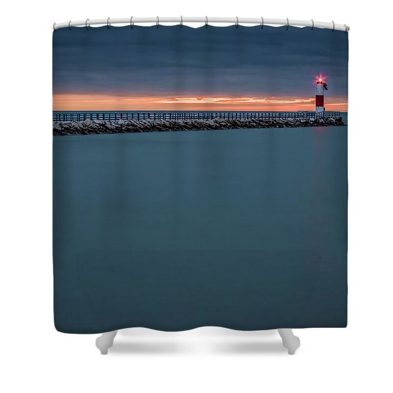Calm Shower Curtain featuring the photograph December Dawn by Bill Chizek