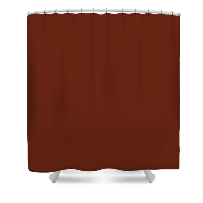 Deep Shower Curtain featuring the digital art Deep Reddish Brown Solid Plain Color for Home Decor Pillows Blankets by Delynn Addams