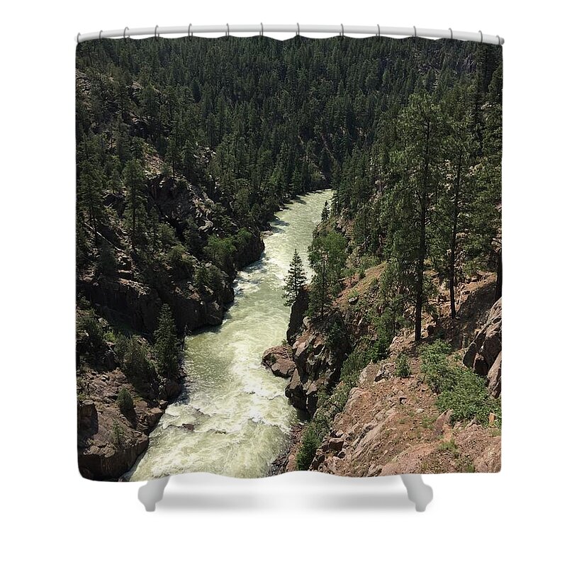 Mountain Water Landscape Shower Curtain featuring the photograph Deep In Mountains by Will Burlingham