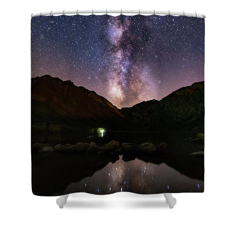 Milkyway Shower Curtain featuring the photograph Deep Sky Fishing by Tassanee Angiolillo